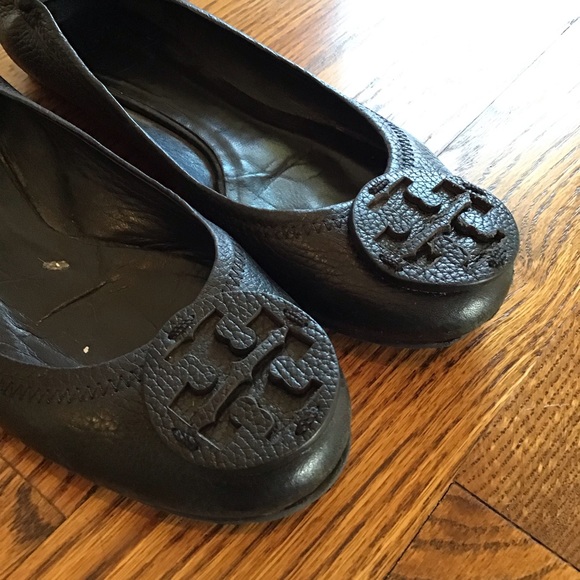 Tory Burch Black Reva Ballet Flats - Picture 2 of 4